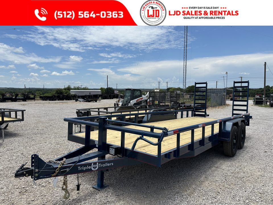 New 2027 Triple R - PIPE TOP - 83" x 20' Equipment Trailer - 14K GVWR