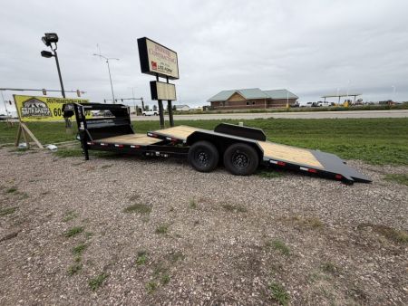 New 2027 Delco Trailers 24' Split deck tilt bed 7000# torsion axles (16 tilt+8'stationary) Equipment TrailerGooseneck