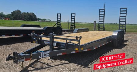 New 2027 JCE 22' x 6 in. Channel Equipment Trailer