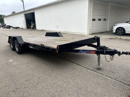 Used 2022 Liberty OPEN WOOD DECK 7 X 18 FT CAR HAULER 7K