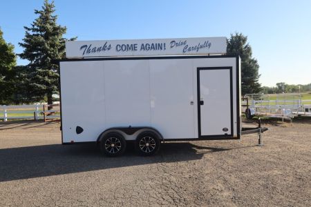 New 2027 Look Trailers 7x16 St DLX Flat Top V-Nose Cargo / Enclosed Trailer