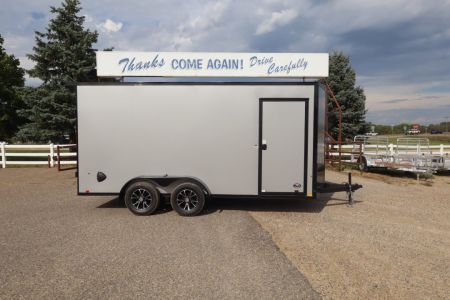 New 2027 Look Trailers 7x16 St DLX Flat Top V-Nose Cargo / Enclosed Trailer