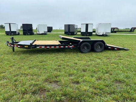 New 2027 Big Tex 83x22 Tandem 15.4K I-Beam Gravity Tilt w/ 6' Stationary, Toolbox, & Fork Holders