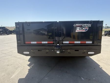 New 2027 Watchdog Black 7'x14' 14k Telescopic Wrangler Dump Trailer