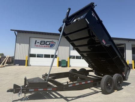 New 2027 Watchdog Black 7'x14' 14k Telescopic Wrangler Dump Trailer