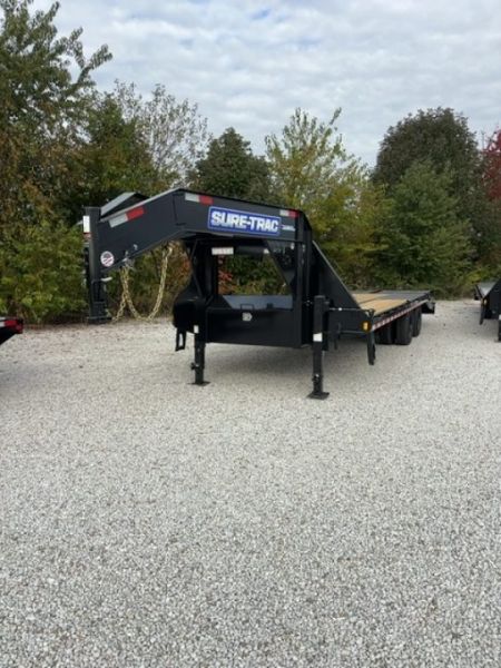 New 2027 Sure-Trac 8.5 x 25 (20+5) HD Low Profile Deckover Gooseneck 22.5K
