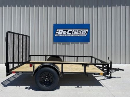 New 2027 DAVIDSON 6X10 SINGLE AXLE ANGLE TOP UTILITY W/ 4' GATE
