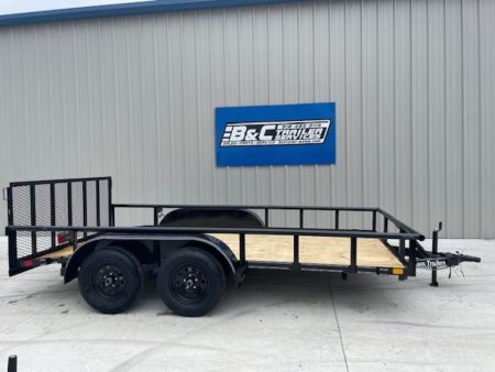 New 2027 DAVIDSON 83X14 (2)TANDEM AXLE PIPE TOP UTILITY W/36  GATE, DOVETAIL