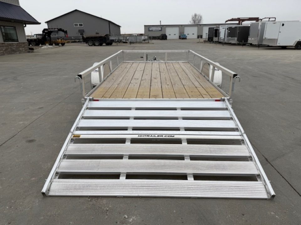 New 2026 H&H Aluminum 76"x12' 3k Rail Side Utility Trailer