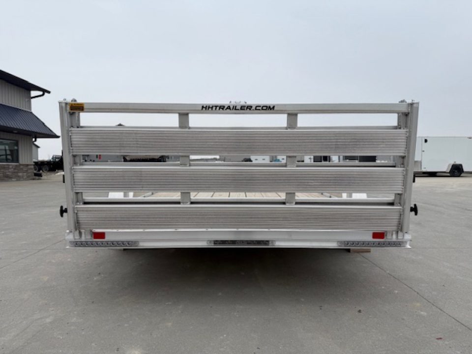New 2026 H&H Aluminum 76"x12' 3k Rail Side Utility Trailer