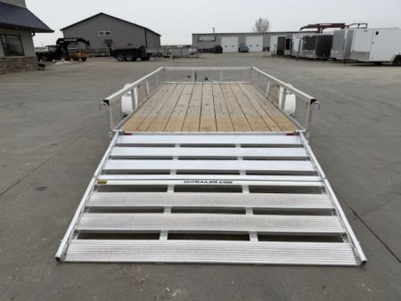 New 2026 H&H Aluminum 76"x12' 3k Rail Side Utility Trailer
