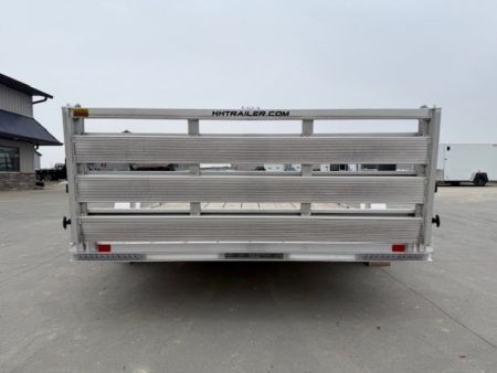 New 2026 H&H Aluminum 76"x12' 3k Rail Side Utility Trailer