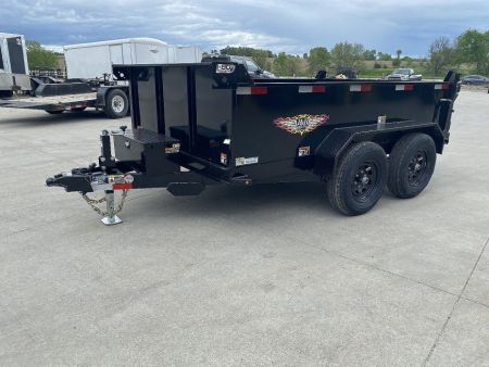 New 2027 H&H Black 76 x12' 10k Single Ram Utility Dump Trailer