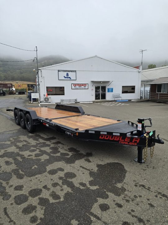 New SPLIT TILT 2027 Double A CT217-24 23000 GVWR TRIPLE AXLE EQUIPMENT TRAILER