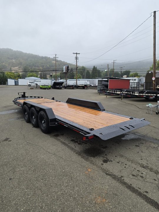 New SPLIT TILT 2027 Double A CT217-24 23000 GVWR TRIPLE AXLE EQUIPMENT TRAILER