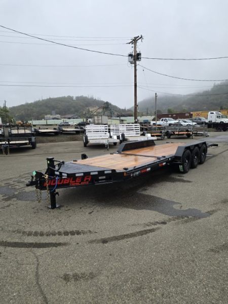 New SPLIT TILT 2027 Double A CT217-24 23000 GVWR TRIPLE AXLE EQUIPMENT TRAILER