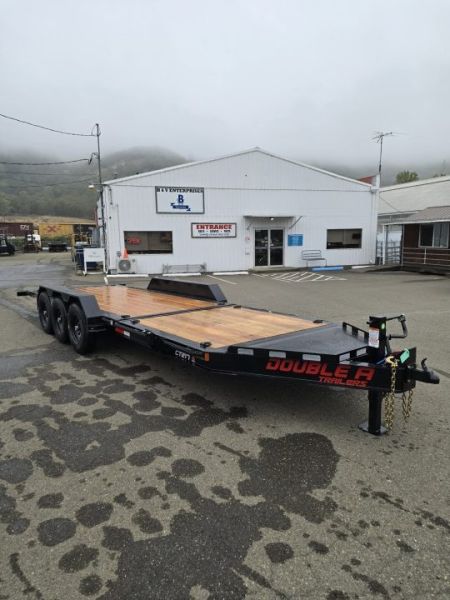 New SPLIT TILT 2027 Double A CT217-24 23000 GVWR TRIPLE AXLE EQUIPMENT TRAILER