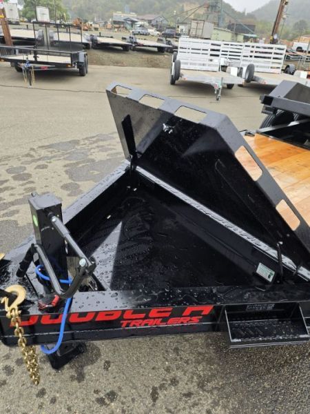 New SPLIT TILT 2027 Double A CT217-24 23000 GVWR TRIPLE AXLE EQUIPMENT TRAILER