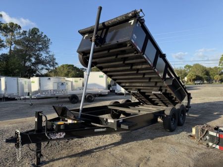 Used 2024 7x16 Dump Trailer | 14,000 GVWR | 2' Sides | Tandem Axle Dump Trailer