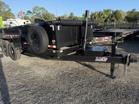 Used 2024 7x16 Dump Trailer | 14,000 GVWR | 2' Sides | Tandem Axle Dump Trailer