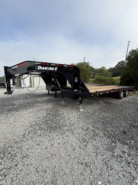New 2027 Diamond C FMAX 212 25’ Flatbed Trailer, 25.9K GVWR,ABS BRAKES, 2 SPD JACKS, ALUMINUM OUTER WHEELS, MAX RAMPS, 14 PLY TIRES
