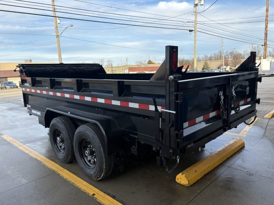 New 2027 Sure-Trac 82 IN x 14 HD Low Profile Dump Trailer 14K Telescopic Dump Trailer