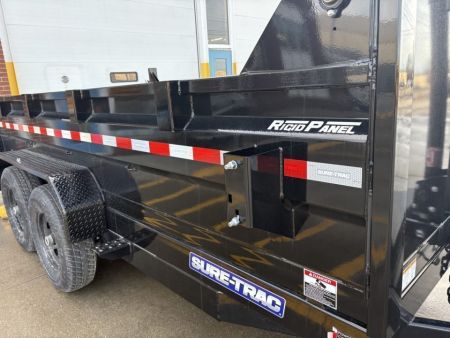 New 2027 Sure-Trac 82 IN x 14 HD Low Profile Dump Trailer 14K Telescopic Dump Trailer