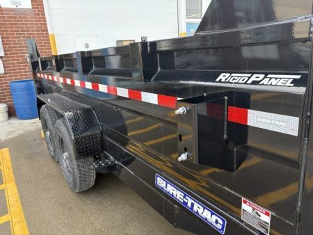 New 2027 Sure-Trac 82 IN x 14 HD Low Profile Dump Trailer 14K Telescopic Dump Trailer