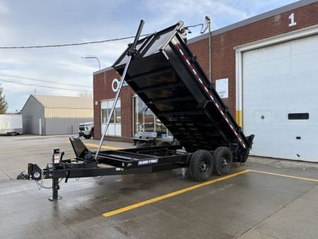 New 2027 Sure-Trac 82 IN x 14 HD Low Profile Dump Trailer 14K Telescopic Dump Trailer
