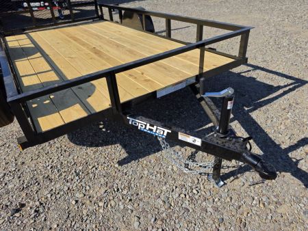 New 2027 Top Hat DSA 12'x77" Single Axle Utility Trailer