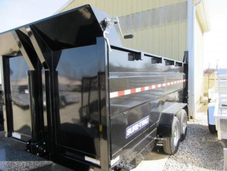 New 2027 Sure-Trac 82 IN x 14 HD Low Profile Dump Trailer w/ 4 Ft. Sides 14K Telescopic Dump Trailer