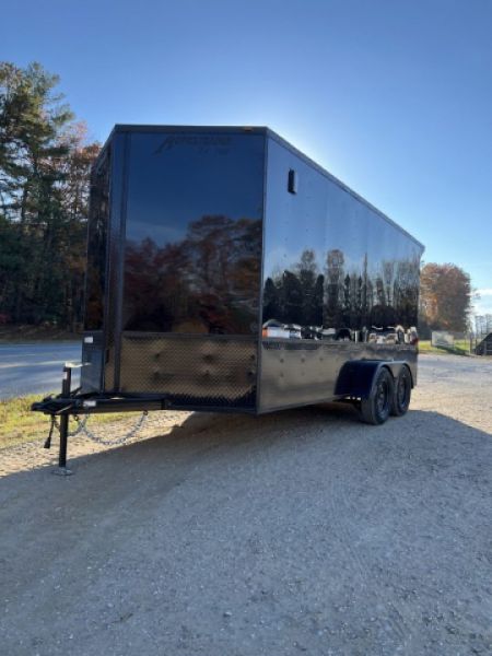 New 2027 Homesteader Trailers / 716IT Intrepid OHV / 7' Int. Ht. / ..080 Black Alum Poly Core w/ Black Out Pkg / 32  Side Door / 4 Recessed Floor D-Rings / 78  Extra Wide Rear Ramp Door