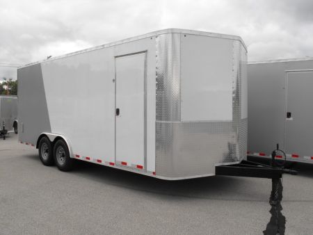 New Enclosed Cargo 8.5 x 20 Ramp 7' 2  Int 10400 Two Tone.080 PolyCore Skin