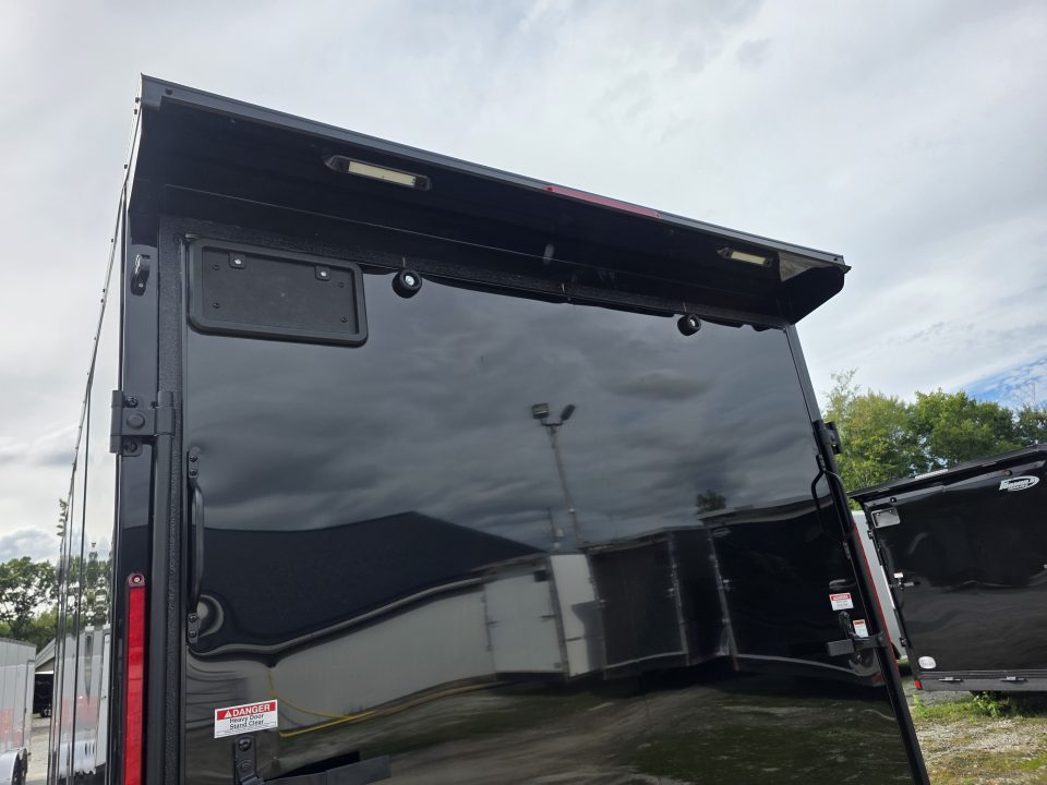 New 2027 Look Trailers 7X16 7' INSIDE RAMP DOOR 80" REAR OPENING 7 X 16 BLACKOUT SCREWLESS Cargo / Enclosed Trailer