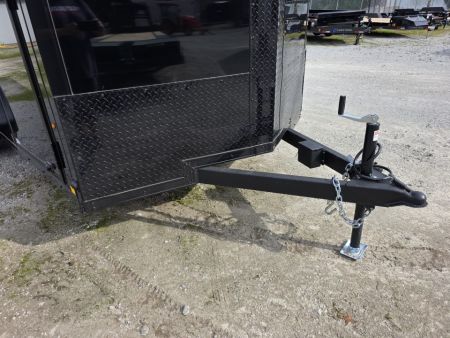 New 2027 Look Trailers 7X16 7' INSIDE RAMP DOOR 80" REAR OPENING 7 X 16 BLACKOUT SCREWLESS Cargo / Enclosed Trailer