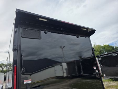 New 2027 Look Trailers 7X16 7' INSIDE RAMP DOOR 80" REAR OPENING 7 X 16 BLACKOUT SCREWLESS Cargo / Enclosed Trailer