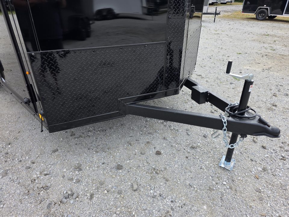 New 2027 Look Trailers 7X16 7' INSIDE RAMP DOOR 80" REAR OPENING 7 X 16 BLACKOUT SCREWLESS Cargo / Enclosed Trailer