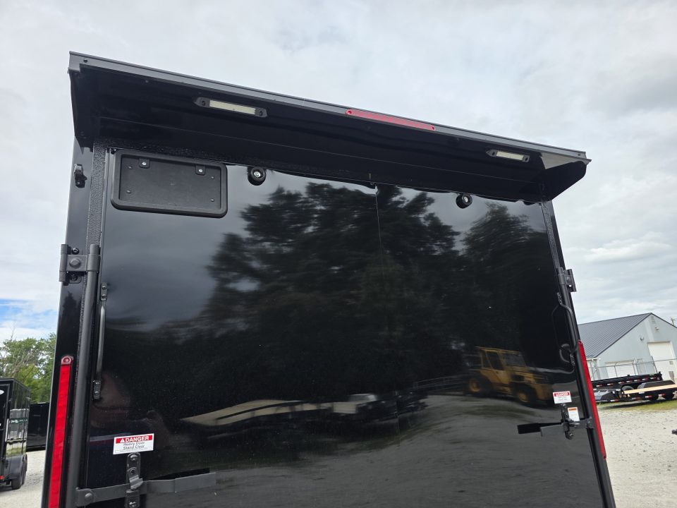 New 2027 Look Trailers 7X16 7' INSIDE RAMP DOOR 80" REAR OPENING 7 X 16 BLACKOUT SCREWLESS Cargo / Enclosed Trailer