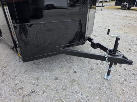 New 2027 Look Trailers 7X16 7' INSIDE RAMP DOOR 80" REAR OPENING 7 X 16 BLACKOUT SCREWLESS Cargo / Enclosed Trailer