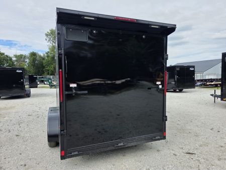 New 2027 Look Trailers 7X16 7' INSIDE RAMP DOOR 80" REAR OPENING 7 X 16 BLACKOUT SCREWLESS Cargo / Enclosed Trailer