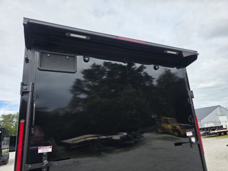 New 2027 Look Trailers 7X16 7' INSIDE RAMP DOOR 80" REAR OPENING 7 X 16 BLACKOUT SCREWLESS Cargo / Enclosed Trailer