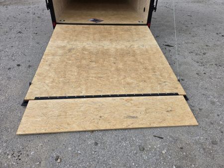 New 2027 Look Trailers 7X16 7' INSIDE RAMP DOOR 80" REAR OPENING 7 X 16 BLACKOUT SCREWLESS Cargo / Enclosed Trailer