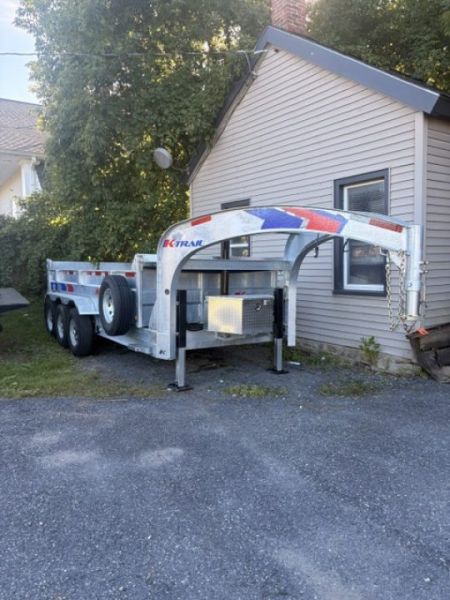 New 2026 K-Trail Galvanized Gooseneck Tri-Axle 82  x 16' Dump Trailer