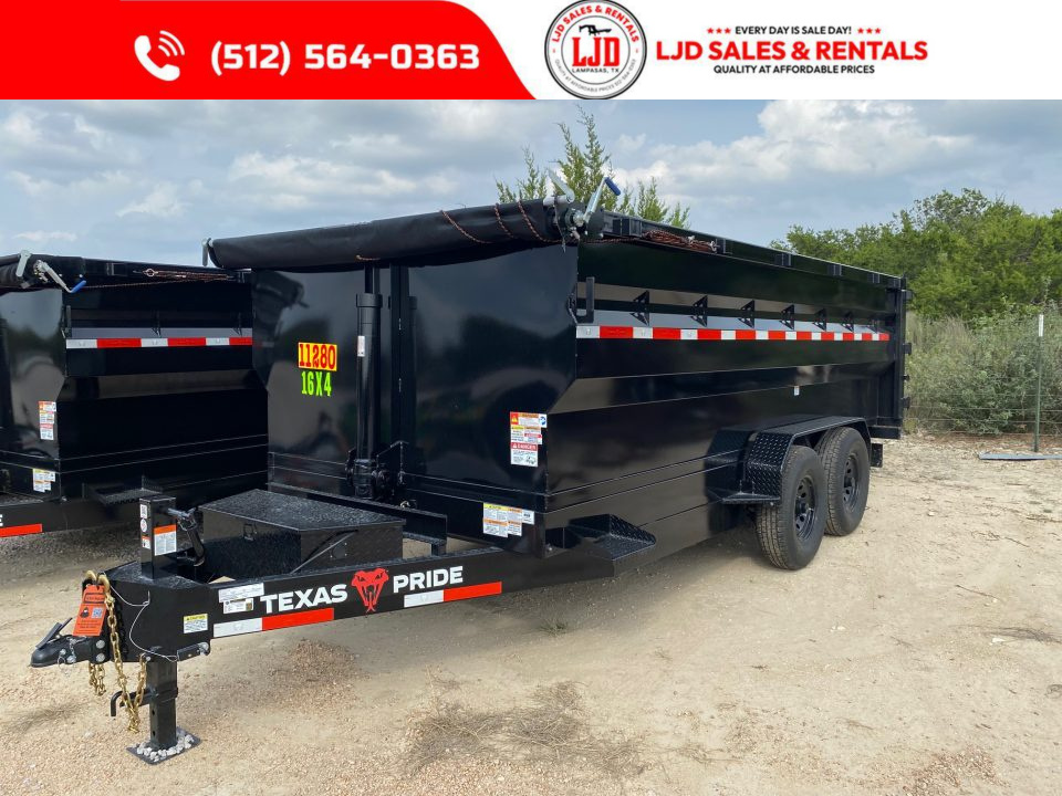 New 2027 Texas Pride - 16'x4' - Tarp - 16K GVWR - 3/16  Floor - Ramps - Dump Trailer