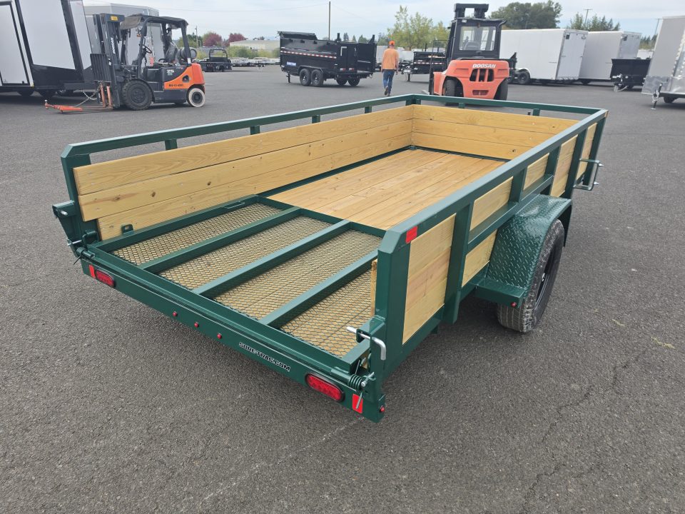 New 2027 Sure-Trac 6x12 Tube Top 3 Board Utility 3K GVWR *FOREST GREEN