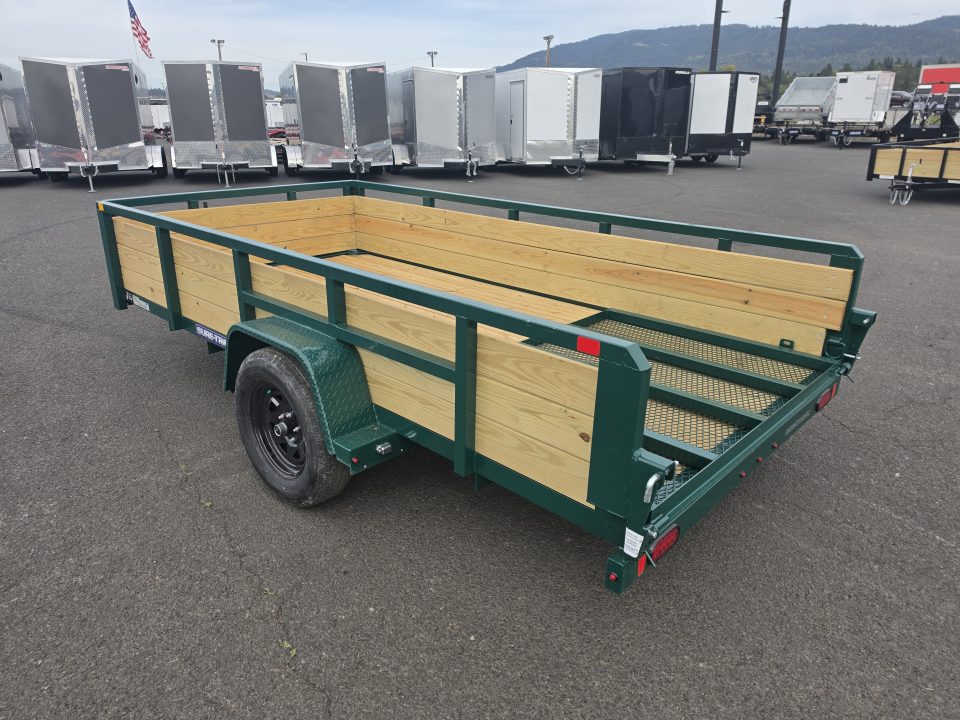New 2027 Sure-Trac 6x12 Tube Top 3 Board Utility 3K GVWR *FOREST GREEN