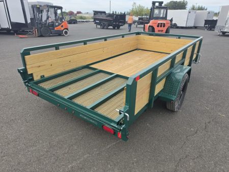 New 2027 Sure-Trac 6x12 Tube Top 3 Board Utility 3K GVWR *FOREST GREEN