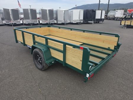 New 2027 Sure-Trac 6x12 Tube Top 3 Board Utility 3K GVWR *FOREST GREEN