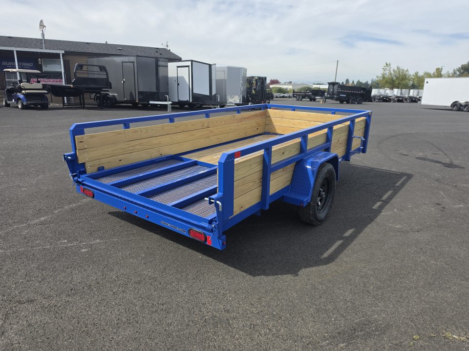 New 2027 Sure-Trac 6x12 Tube Top 3 Board Utility 3K GVWR *ROYAL BLUE