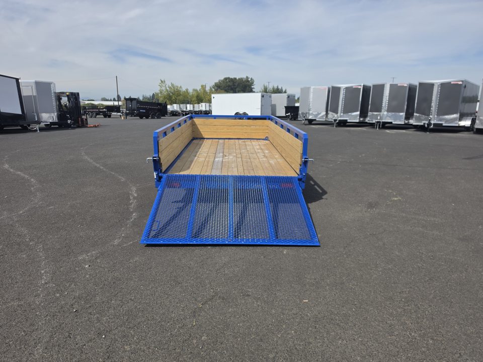 New 2027 Sure-Trac 6x12 Tube Top 3 Board Utility 3K GVWR *ROYAL BLUE